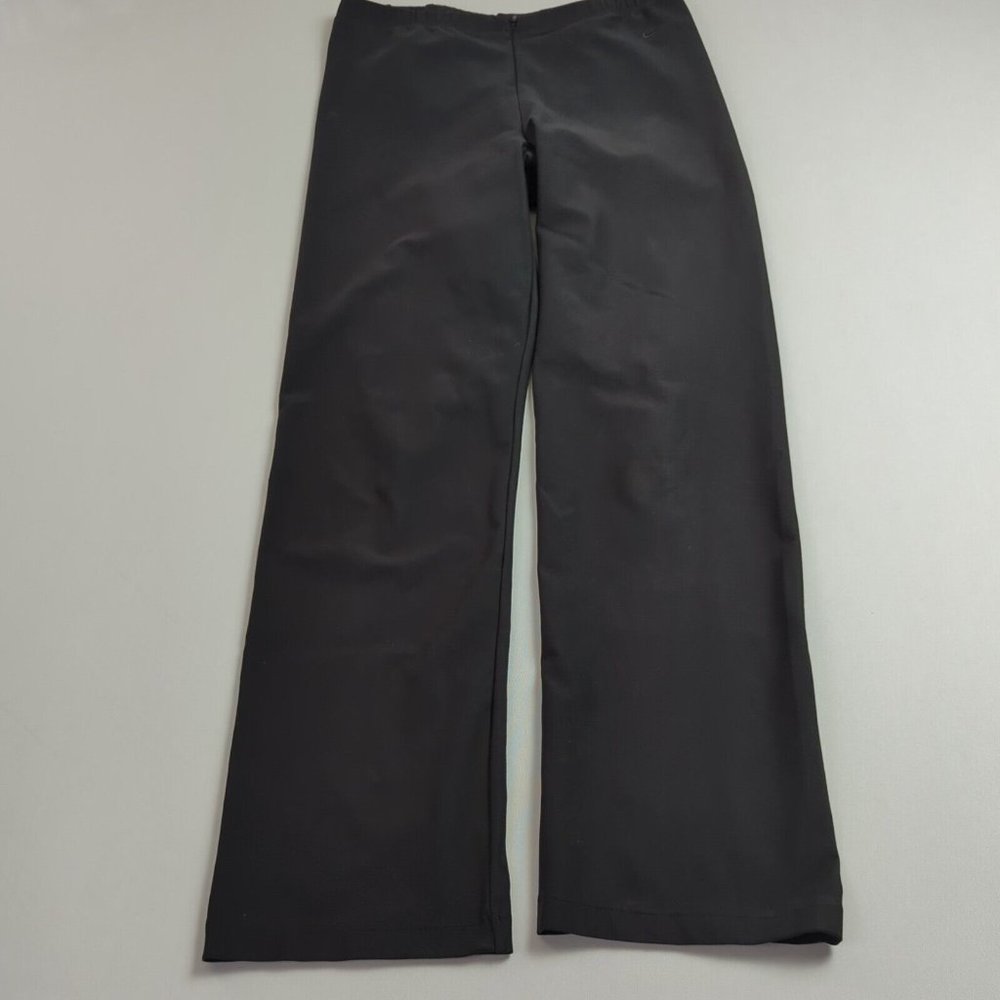 Nike Womens Medium M Black Solid Active Yoga Pants Activewear Solid Pocketless